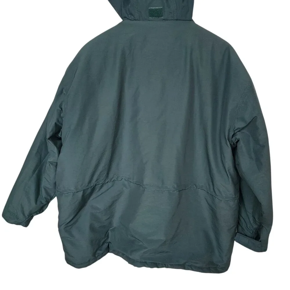 Vtg Woolrich Dark Pine Parka Jacket Men's XL 60/40 Cotton Nylon Insulated Hooded